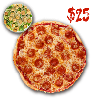 XL Pepperoni Pizza and Salad Deal