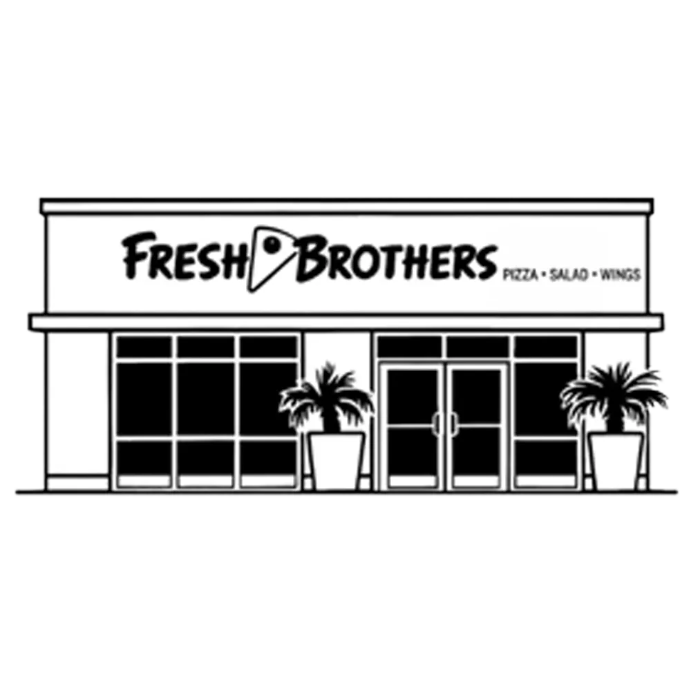 Illustration of the Fresh Brothers Santa Monica storefront